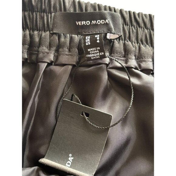 NWT New Nordstrom Vero Moda Dani Tulip High Rise Black Mini Skirt Size 4 - Picture 3 of 8